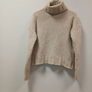 Nili lotan womens small yak wool turtleneck sweater beige oatmeal boxy